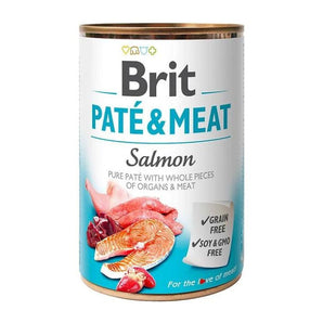 Lata Brit paté y meat salmon 400 gramos