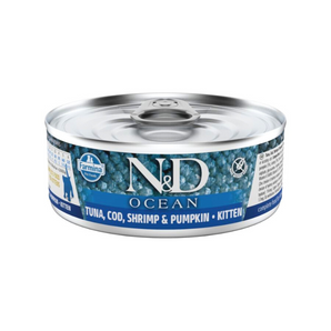 Lata N&D gato ocean tuna pumpkin kitten 80 gramos