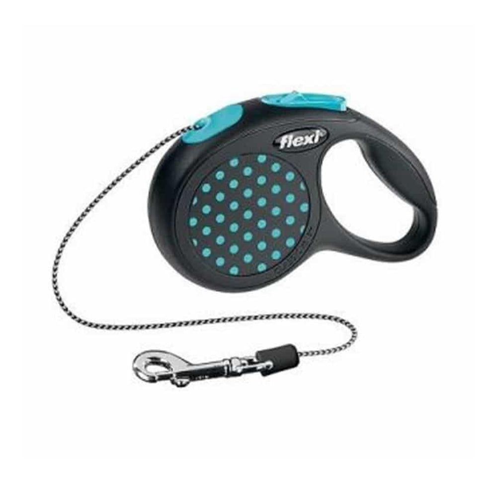 Correa Flexi Color Dots Azul Cordon 5 metros