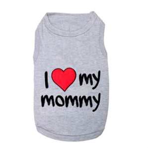 Camiseta sin mangas I love my daddy-mommy